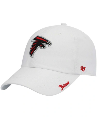 47 Brand Women's White Atlanta Falcons Miata Clean Up Logo Adjustable Hat