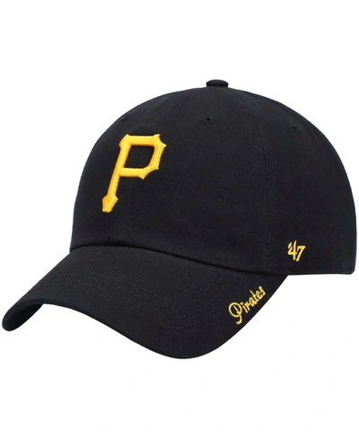 47 Brand Women's Black Pittsburgh Pirates Team Miata Clean Up Adjustable Hat