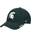 47 Brand Women's Green Michigan State Spartans Miata Clean Up Logo Adjustable Hat In Green