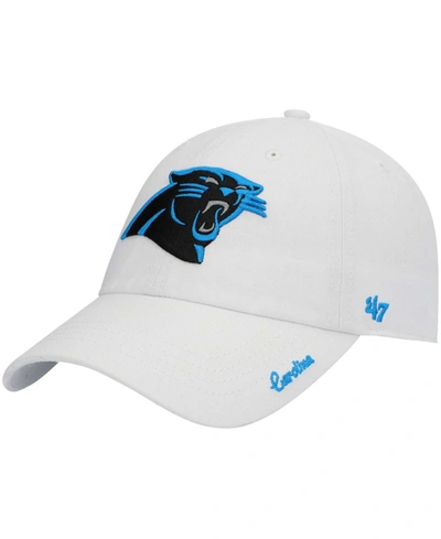 47 Brand Women's White Carolina Panthers Miata Clean Up Logo Adjustable Hat