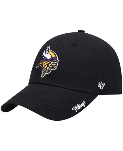 47 Brand Women's Black Minnesota Vikings Miata Clean Up Secondary Adjustable Hat