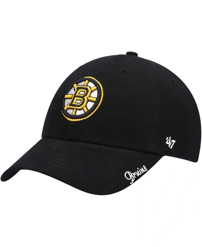 47 Brand Women's Black Boston Bruins Team Miata Clean Up Adjustable Hat