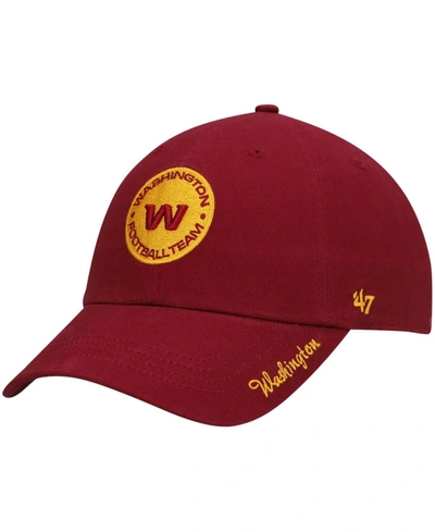 47 Brand Women's Burgundy Washington Football Team Miata Clean Up Primary Adjustable Hat