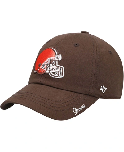 47 Brand Women's Brown Cleveland Browns Miata Clean Up Primary Adjustable Hat