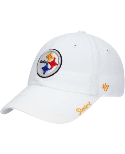 47 Brand Women's White Pittsburgh Steelers Miata Clean Up Logo Adjustable Hat