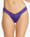 Hanky Panky Dream Lace Trim Modal Low Rise Thong In Electric Purple