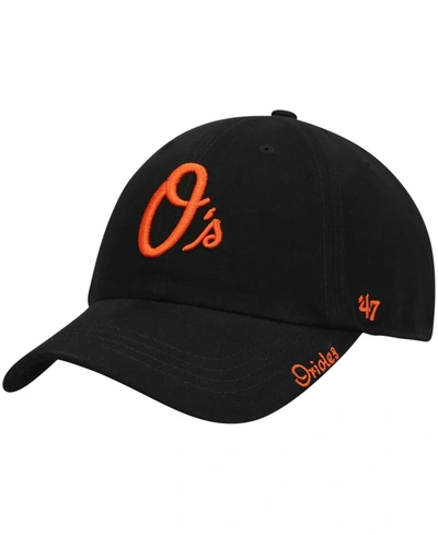 47 Brand Women's Black Baltimore Orioles Team Miata Clean Up Adjustable Hat