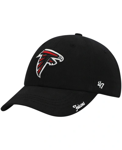 47 Brand Women's Black Atlanta Falcons Miata Clean Up Primary Adjustable Hat
