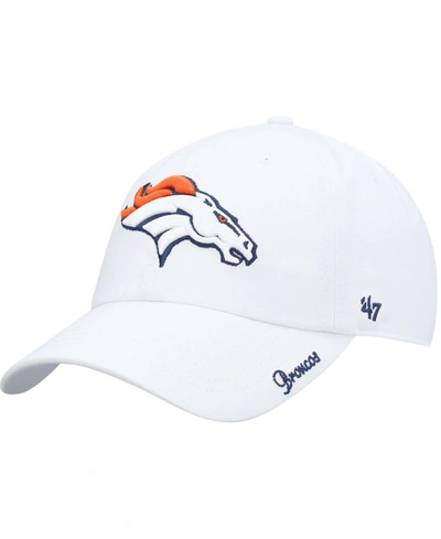 47 Brand Women's White Denver Broncos Miata Clean Up Logo Adjustable Hat