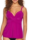 Miraclesuit Rock Solid Allura Tankini Top Women's Swimsuit In Framboise Pink