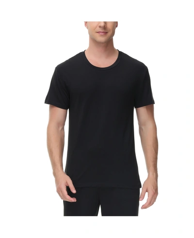 Ink+ivy Ink + Ivy Heat Retaining Crew Neck Contrast Short Sleeve Pajama Tee In Black