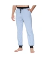 Ink+ivy Men's Heat Retaining Contrast Trim Pajama Pants In Light Blue