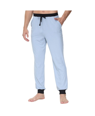 Ink+ivy Men's Heat Retaining Contrast Trim Pajama Pants In Light Blue