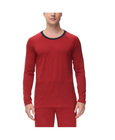 Ink+ivy Men's Moisture-wicking Contrast Crewneck Lounge T-shirt In Red