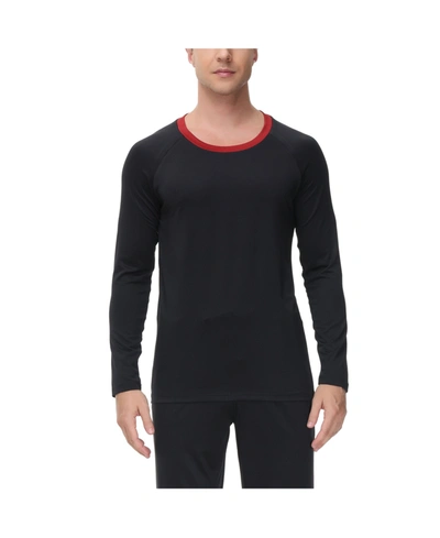 Ink+ivy Men's Moisture-wicking Contrast Crewneck Lounge T-shirt In Black