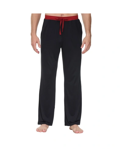 Ink+ivy Moisture-wicking Men's Contrast Waist Lounge Pants In Black