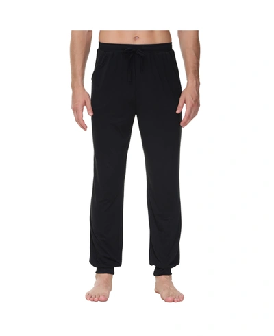 Ink+ivy Men's Heat Retaining Contrast Trim Pajama Pants In Black