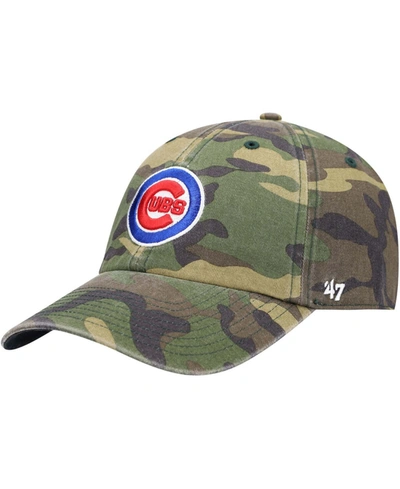 47 Brand Men's Camo Chicago Cubs Team Clean Up Adjustable Hat