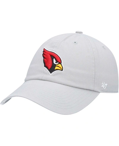 47 Brand Men's Gray Arizona Cardinals Clean Up Adjustable Hat