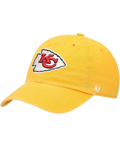 47 Brand Men's Gold-tone Kansas City Chiefs Secondary Clean Up Adjustable Hat