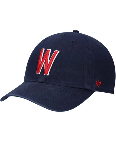 47 Brand Men's Navy Washington Senators 1961 Logo Cooperstown Collection Clean Up Adjustable Hat