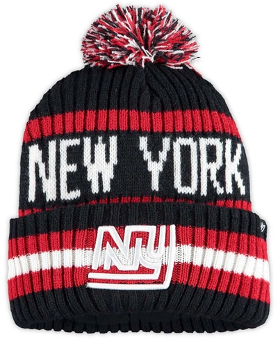 47 Brand Men's Navy New York Giants Legacy Bering Cuffed Knit Hat With Pom