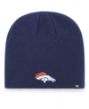 47 Brand Men's Navy Denver Broncos Primary Logo Knit Beanie In Navy