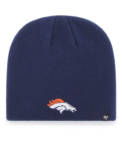 47 Brand Men's Navy Denver Broncos Primary Logo Knit Beanie