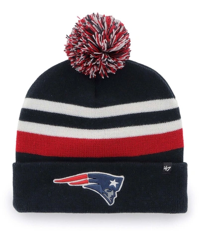 47 Brand Men's Navy New England Patriots State Line Cuffed Knit Hat With Pom