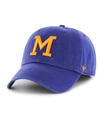 47 BRAND MEN'S ROYAL MILWAUKEE BREWERS COOPERSTOWN COLLECTION FRANCHISE LOGO FITTED HAT