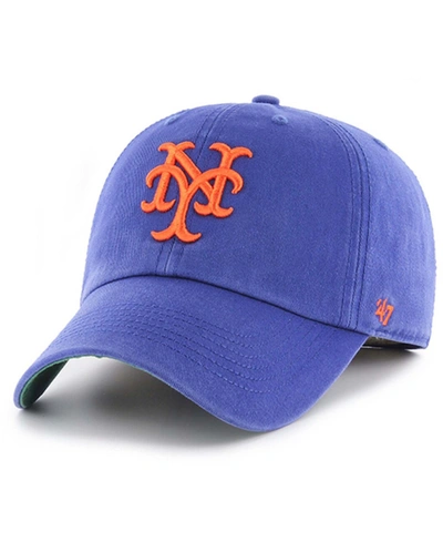 47 Brand Men's Royal New York Mets Cooperstown Collection Franchise Logo Fitted Hat