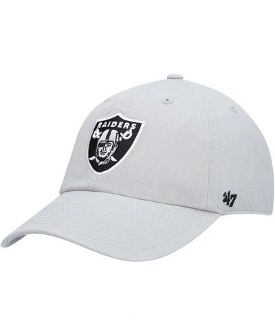 47 Brand Men's Gray Las Vegas Raiders Secondary Clean Up Adjustable Hat