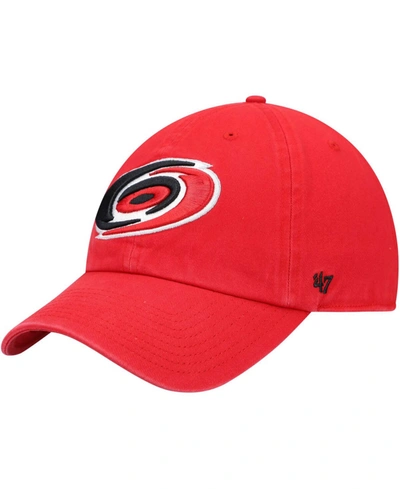 47 Brand Men's Red Carolina Hurricanes Team Clean Up Adjustable Hat