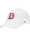 47 Brand Men's White Denver Broncos Clean Up Legacy Adjustable Hat In White