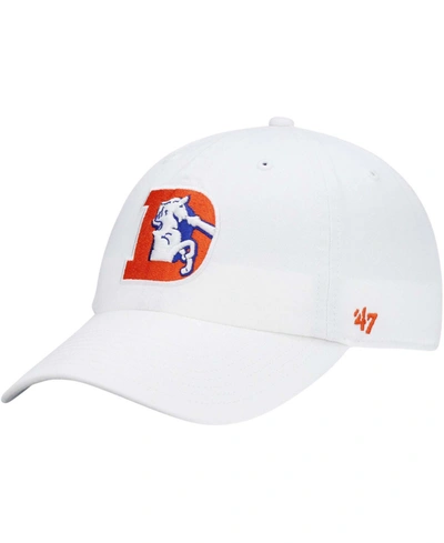 47 Brand Men's White Denver Broncos Clean Up Legacy Adjustable Hat