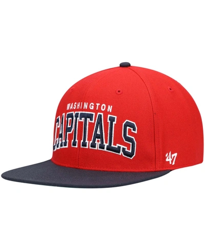 47 Brand Men's Red Washington Capitals Captain Snapback Hat