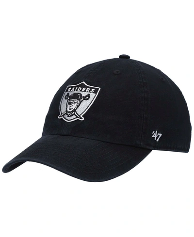 47 Brand Men's Black Las Vegas Raiders Clean Up Legacy Adjustable Hat