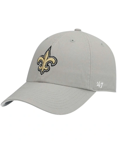 47 Brand Men's Gray New Orleans Saints Clean Up Adjustable Hat