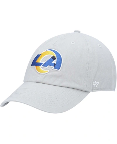 47 Brand Men's Gray Los Angeles Rams Clean Up Adjustable Hat