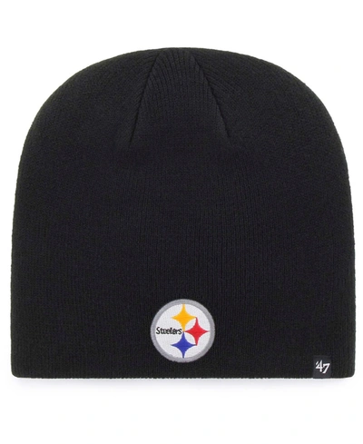 47 Brand Men's Black Pittsburgh Steelers Primary Logo Knit Beanie