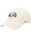 47 Brand Men's Bone Los Angeles Rams Secondary Clean Up Adjustable Hat In Bone