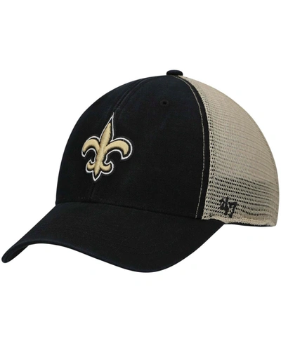 47 Brand Men's Black New Orleans Saints Flagship Mvp Snapback Hat