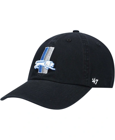47 Brand Men's Black Detroit Lions Clean Up Legacy Adjustable Hat
