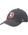 47 Brand Men's Charcoal Denver Broncos Clean Up Legacy Adjustable Hat In Charcoal