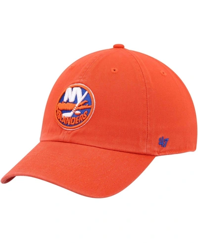 47 Brand Men's Orange New York Islanders Clean Up Adjustable Hat