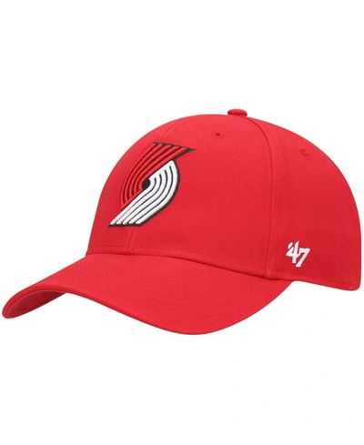 47 Brand Men's Red Portland Trail Blazers Legend Mvp Adjustable Hat