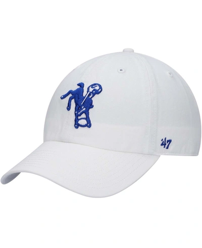47 Brand Men's White Indianapolis Colts Clean Up Legacy Adjustable Hat