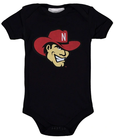 Two Feet Ahead Infant Boys And Girls Black Nebraska Huskers Big Logo Bodysuit