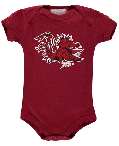 Two Feet Ahead Infant Boys And Girls Crimson South Carolina Gamecocks Big Logo Bodysuit