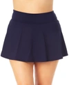 ANNE COLE PLUS SIZE BANDED SWIM SKIRT